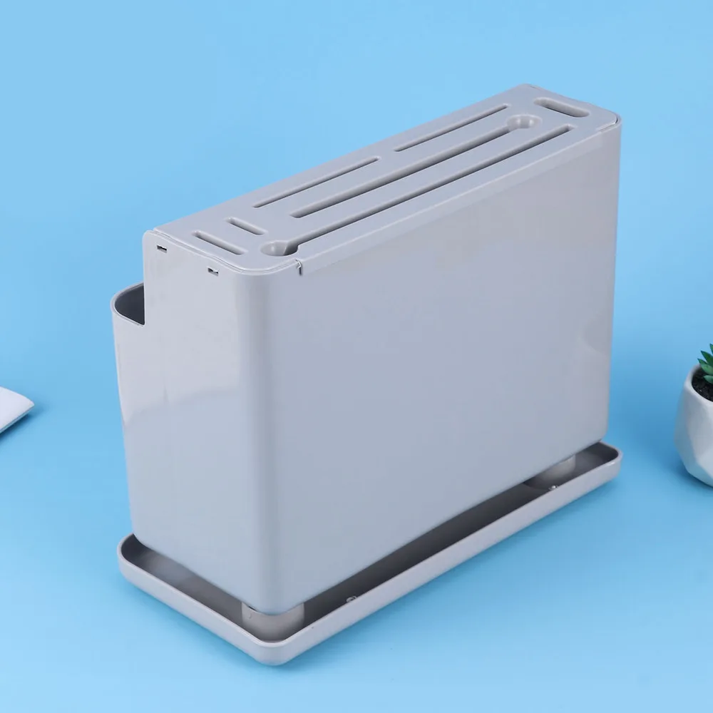 

Kitchen Cutter Storage Rack Creative Multifunctional Cutter Tableware Holder Storage Organizer (Grey)