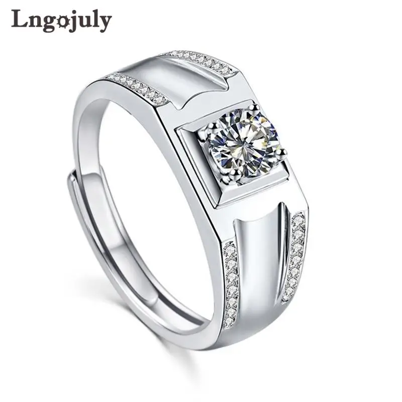 

Brand New 925 Sterling Silver Fine Jewelry Moissanite Ring For Women Men Luxury Engagement Wedding Party Silver 925 Jewelry Gift