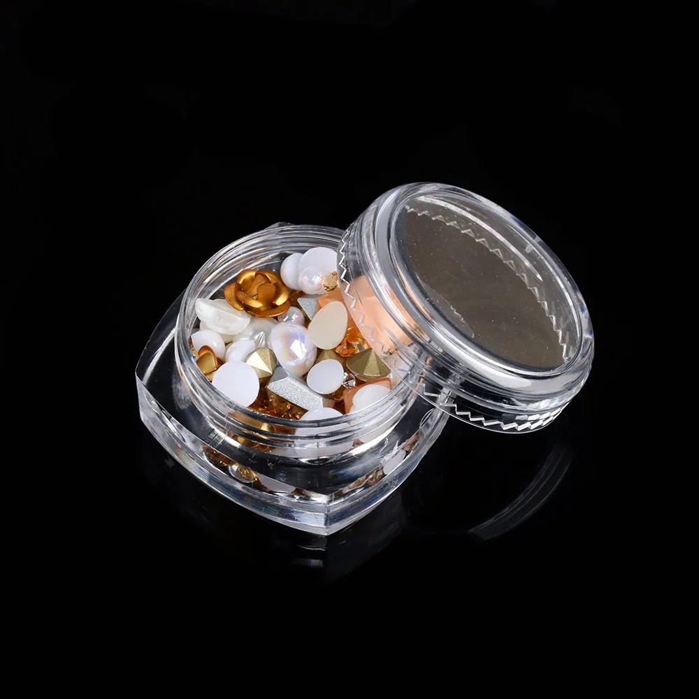 1 коробка 3D хрустальные цветы сплав розовые блестки для ногтей Стразы Блеск микс