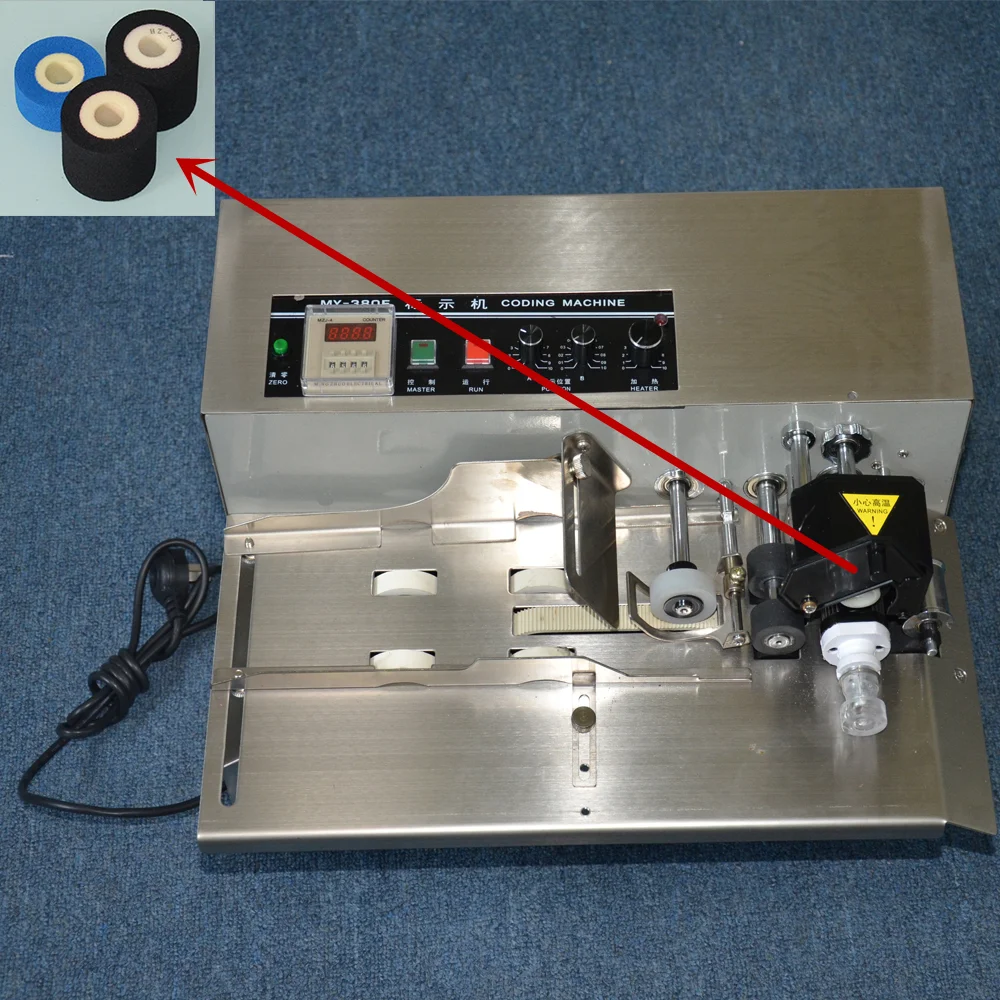 Черный Диаметр 36 мм высота 40 coder принтер горячий ролик с чернилами для