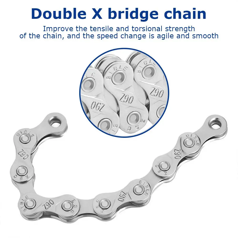 

Variable Speed Mountain Bike Chain Joint for 6/7/8/9/10 Electroplated Silver Bicycle Chain Bicycle Accessories Link Master Road