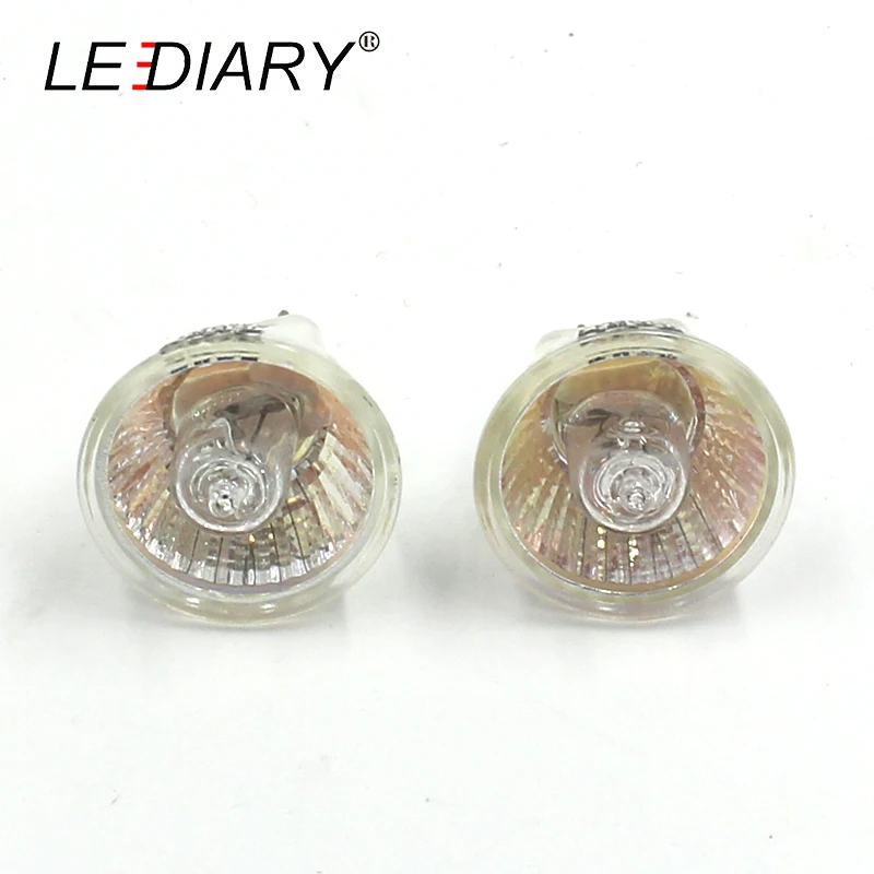 LEDIARY 10 шт. супер яркий затемняемый MR11 GU5.3 Галогеновый свет пятна 12 V/220 V 35 W/50 W галогенные лампы в форме чашки лампы из прозрачного стекла