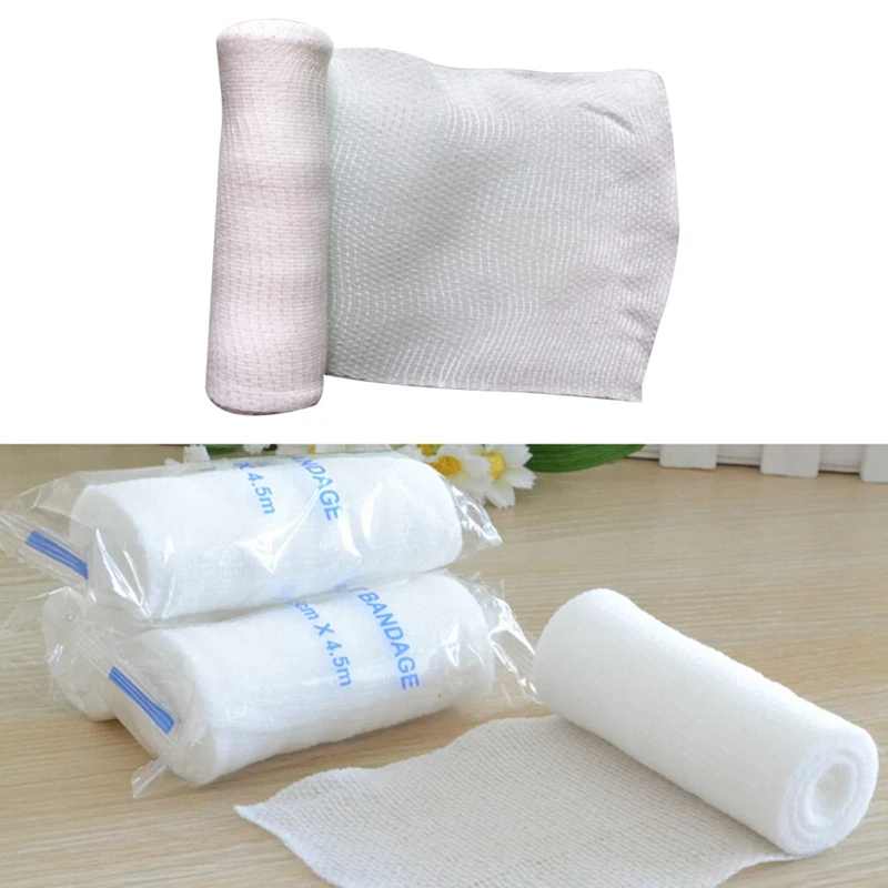 

1 Roll 10cmx4.5m Elastic Bandage First Aid Kit Gauze roll Wound Dressing Nursing Emergency Care Bandage