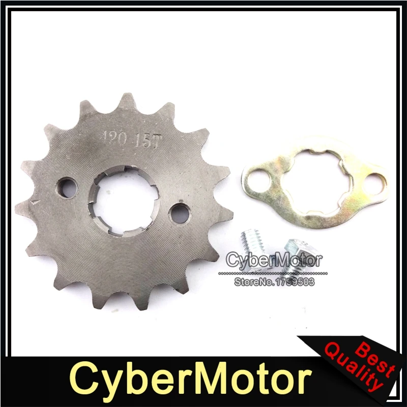 Передняя цепная Звездочка для мотоцикла 420 15 зуб 20 мм двигателя 50cc-160cc китайский