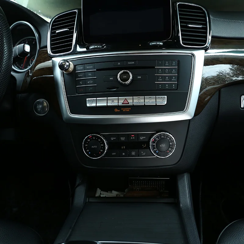 ABS хромированная рамка центральной консоли для Mercedes Benz GL GLE GLS ML Class автомобильные аксессуары