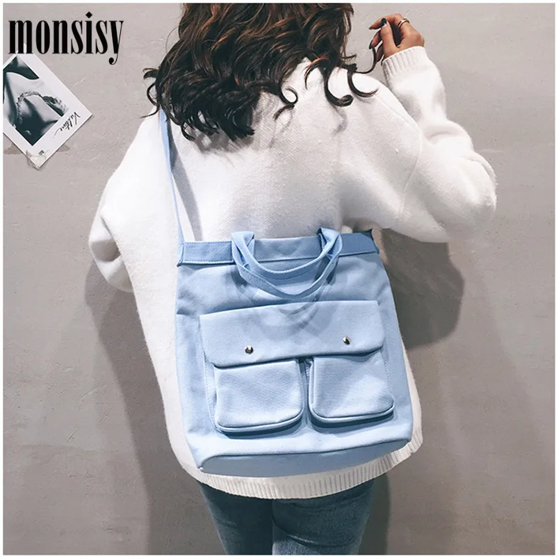 Monsisy Холщовая Сумка для покупок женщин сумка на плечо Большая вместительная