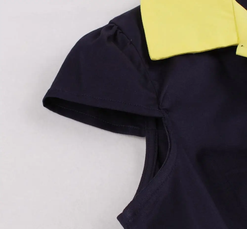 

50s 60s Swing Retro Vintage dress VD1429 Single-breasted Short Sleeve Navy Blue Black Women Summer Dress with Pockets