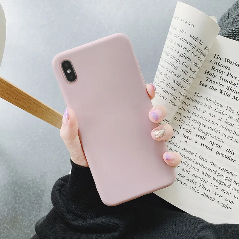 Чехол конфетного цвета для Xiaomi mi A3 A2 mi 8 Lite Red mi Примечание 7 5 плюс 7A 6A силиконовый чехол для Xiaomi mi 9 se cc9e 9t k20 Pro Чехол - Цвет: Dark Pink