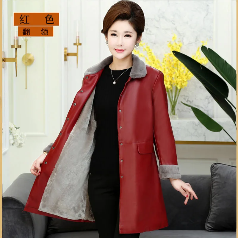 5XL размера плюс кожаные пальто для женщин новая осень зима PU кожаная куртка