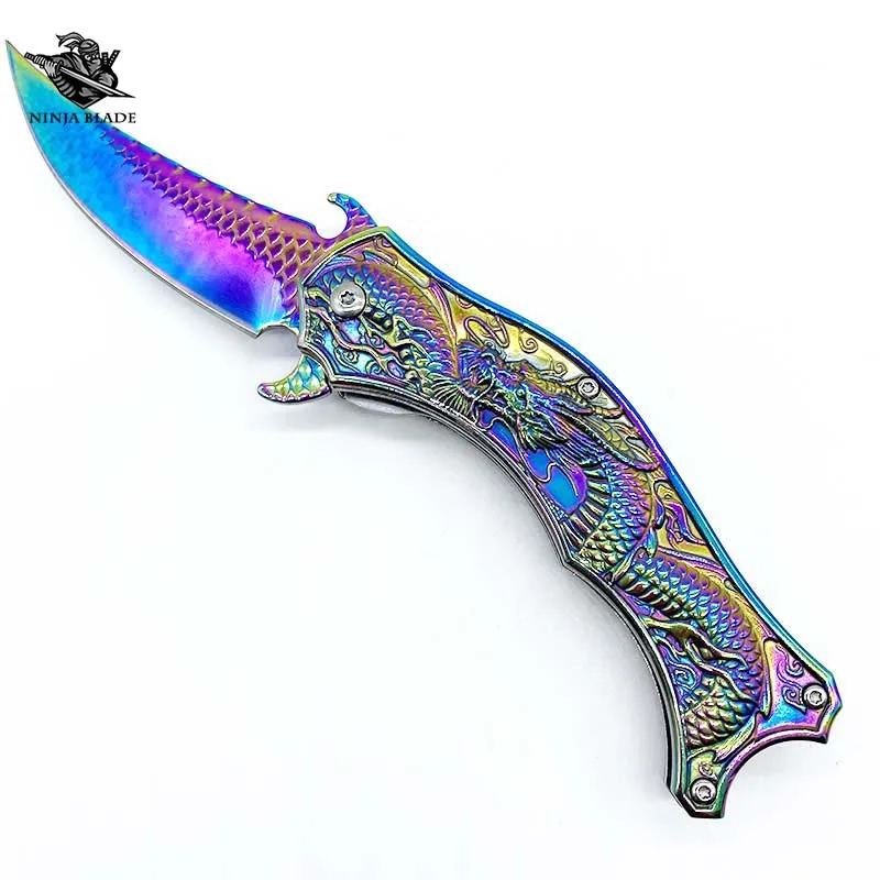 Нож East Dragon Dagger складной титановое покрытие портативный карманный для пеших