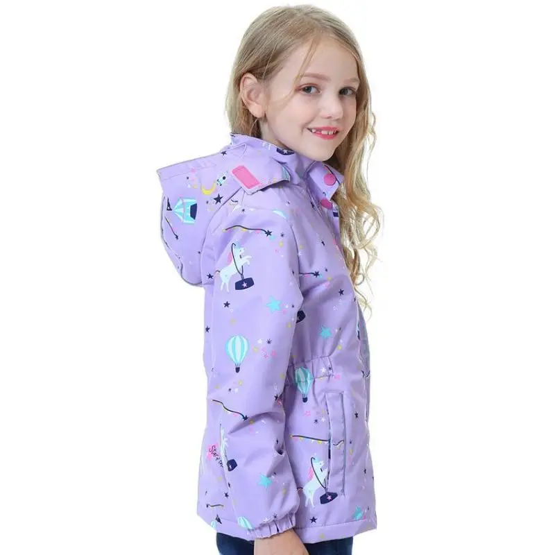2020 Jacket for Girls Cute Unicorn Pattern Windbreaker Kids Coats Jackets Spring Fashion Outerwear Children | Детская одежда и