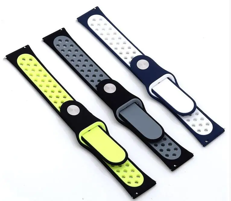 22 мм 20 силиконовый ремешок amazfit 1 2 3 GTR GTS pace bip Ticwatch S S2 E Pro huawei GT 2 для samsung galaxy active 2 s3 s2 Band