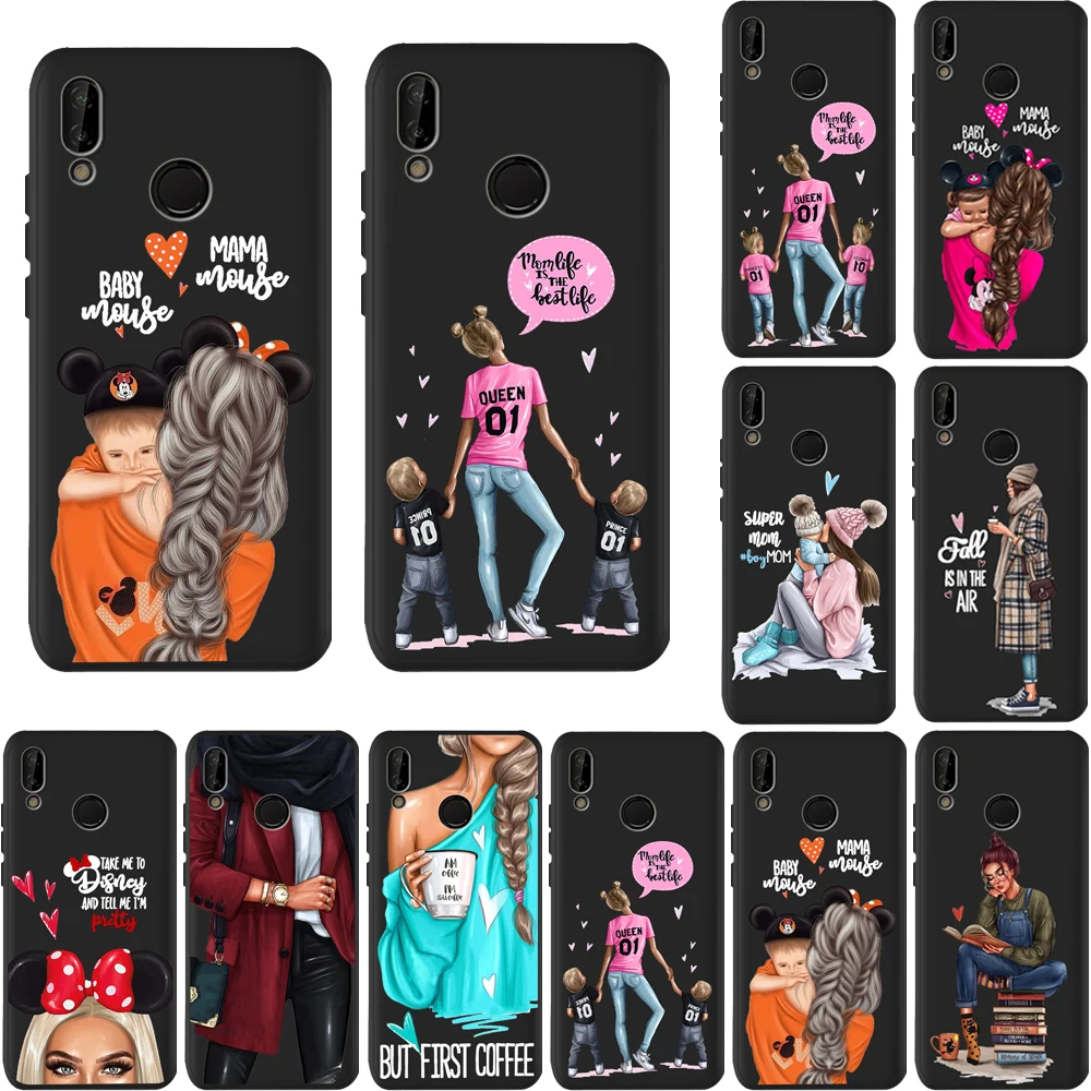 Чехол для телефона с надписью Super Mom Boy Girl Mama Baby чехол Huawei Honor 9X P20 Lite P30 Pro P9 P8 P10 8X 10 20i