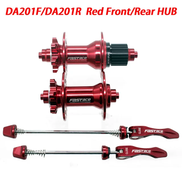 FASTACE DA201 F/R DEORE XT M8100 M7100 FH BH концентратор 12 s 32H 135x10 мм 100x9 мм E-THRU ось велосипеда 12 Скоростей микро сплайн - Цвет: DA201 Red A Pair