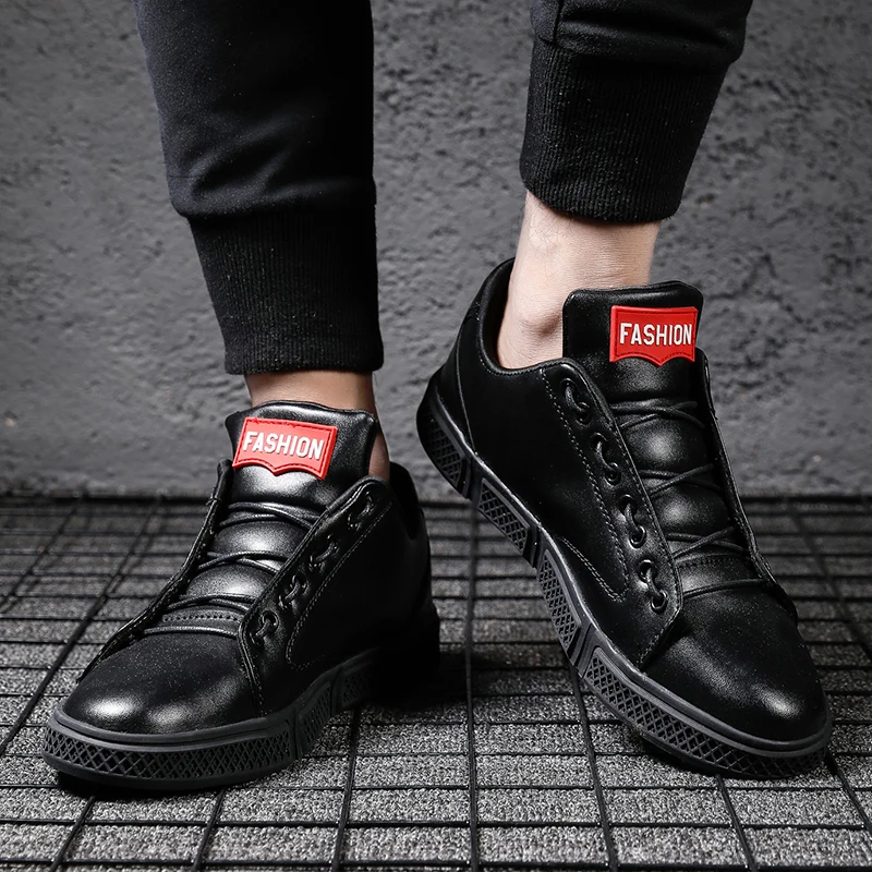 

FEBMOFL Leather Casual Shoes For Men High Quality White Shoes Sneakers Men Comfortable Walking Flats Man Shoes Zapatos Hombre