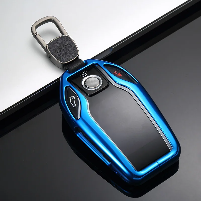 Автомобильный чехол для ключа со светодиодный ным дисплеем аксессуары BMW 5 7 серии
