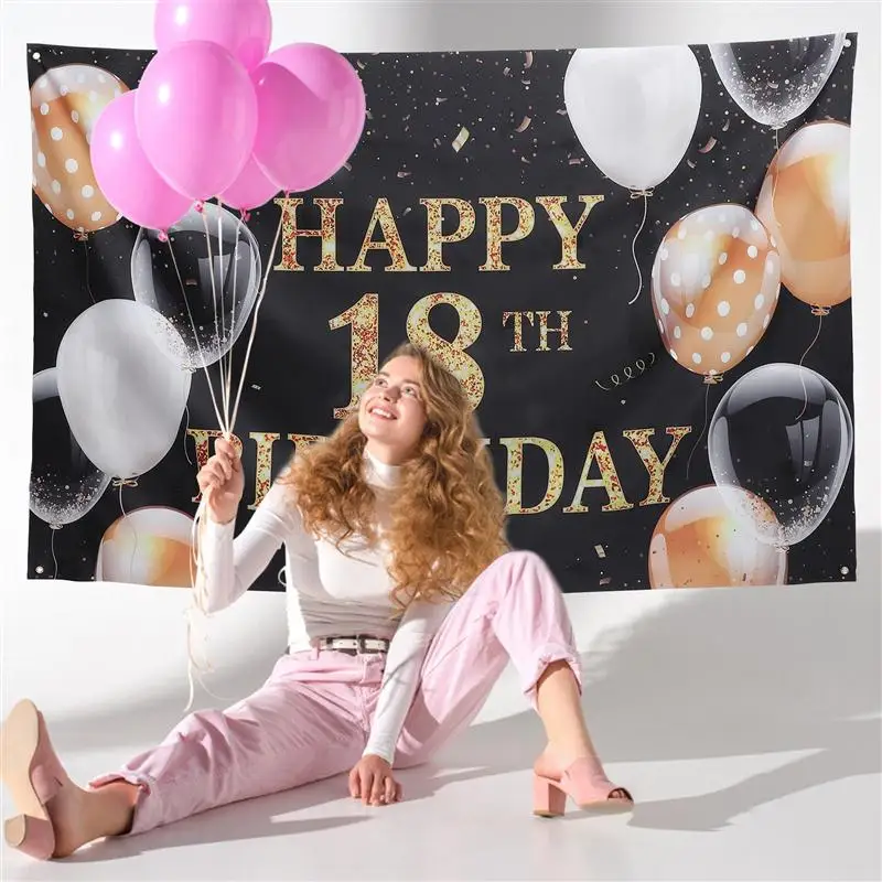 

Birthday Background Banner Wall Hanging Banner Background Ornament Photo Props