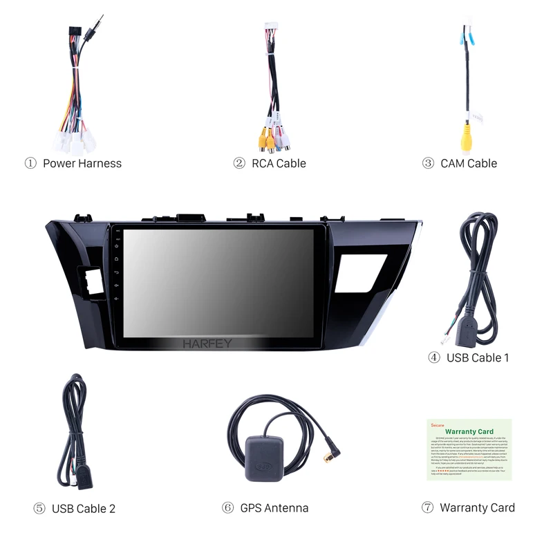 Harfey HD 10 1 &quotсенсорный экран радио GPS навигационная система Android 8 для 2013 2014 2015 Toyota