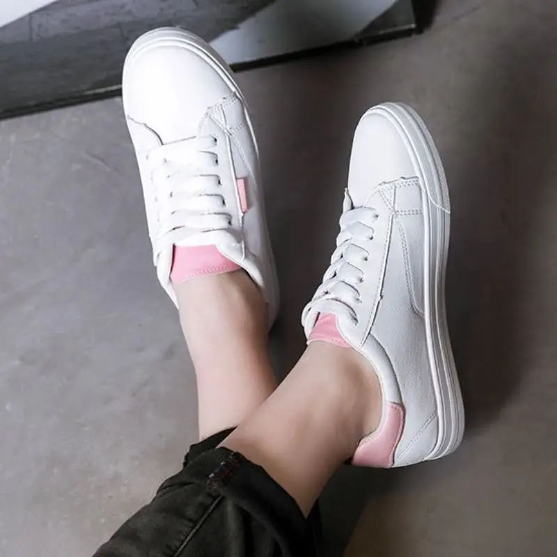 FITWEE Women Vulcanized Shoes Sneakers Outdoor Casual Ladies Classics Round Toe Flat Size 35-40 | Обувь