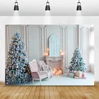 Фон для фотосъемки с рождественским интерьером каминная свеча узор для детской семейной фотосъемки