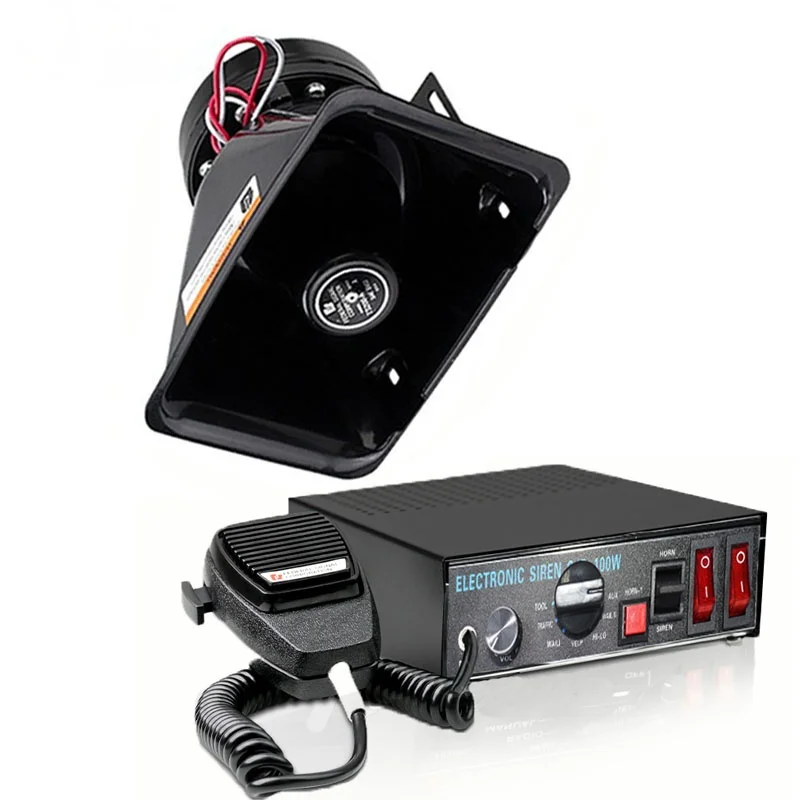 

9 Sound Car Bugle Motrocycle Warning Siren Vehicle Tone Ambulance Police Outdoor Safe Alarm Horn 12/24V Super Lound Speaker