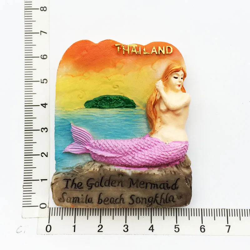 Магнит для холодильника (Тайланд самила золотая русалка) дорожные памятные 3d