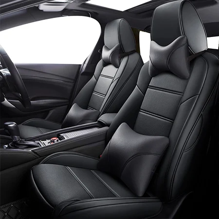 Black luxury Пользовательские автомобильное сиденье из кожи чехол для mitsubishi outlander xl 3 ASX Pajero sport lancer 9 аксессуары Чехлы для автомобиля - Название цвета: Black luxury