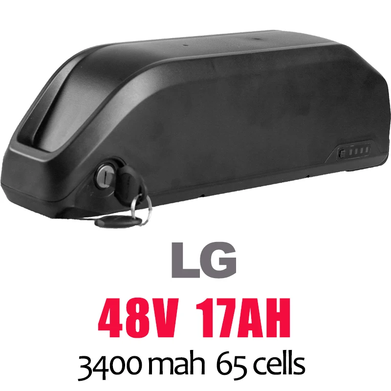 48V17AH Ebike LG литиевая батарея 48 в 52 в 21 Ач 23.8ач для Bafang BBS02 BBSHD мотор электрический велосипед литий-ионный аккумулятор ebike чехол для батареи - Цвет: 48V17AH