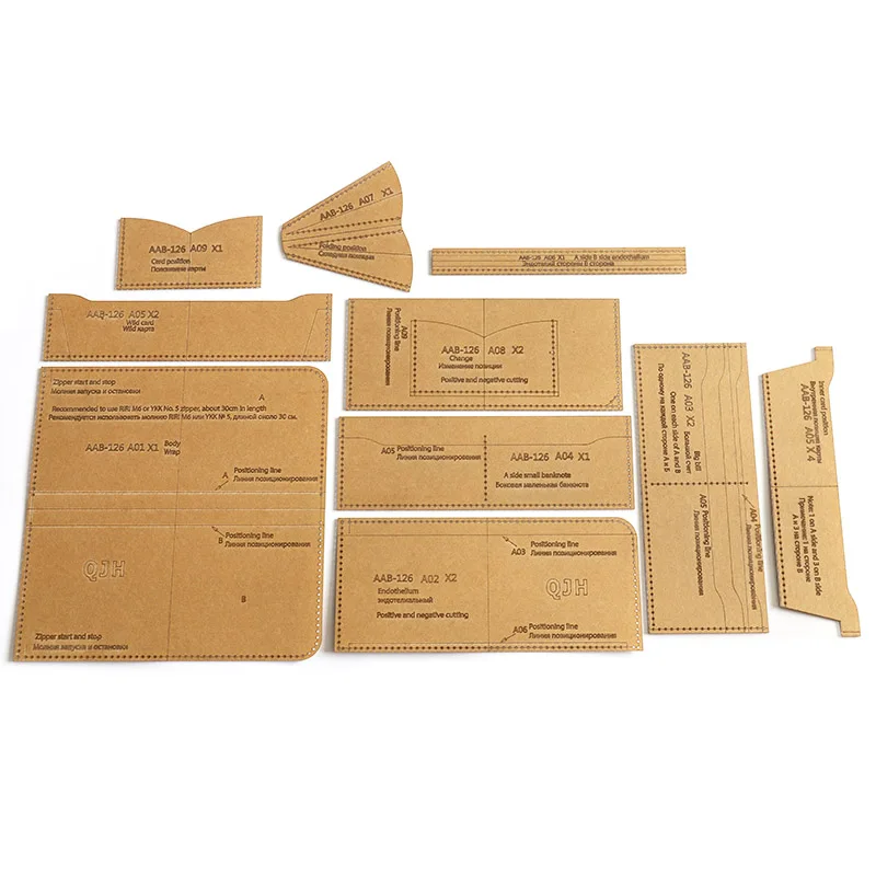 Акриловый шаблон сделай сам новый модный длинный зажим на молнии клатч кошелек