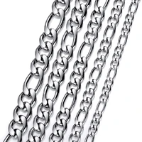 45505560cm figaro link chains jewelry vintage curb necklace chains stainless steel chain for men women diy jewelry making