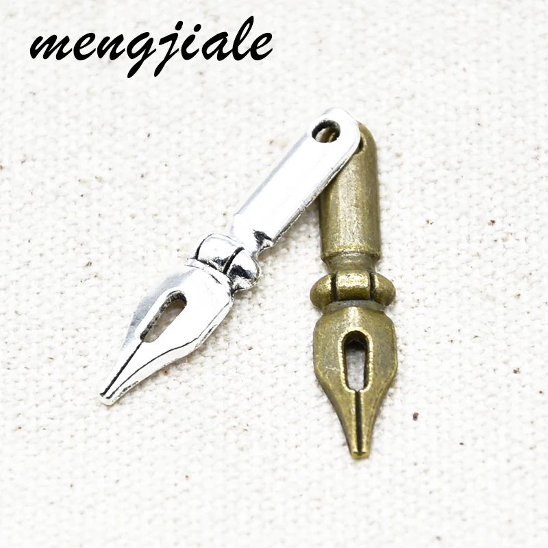 23 шт. тибетский серебряный позолоченный перьевая ручка амулеты из сплава металла