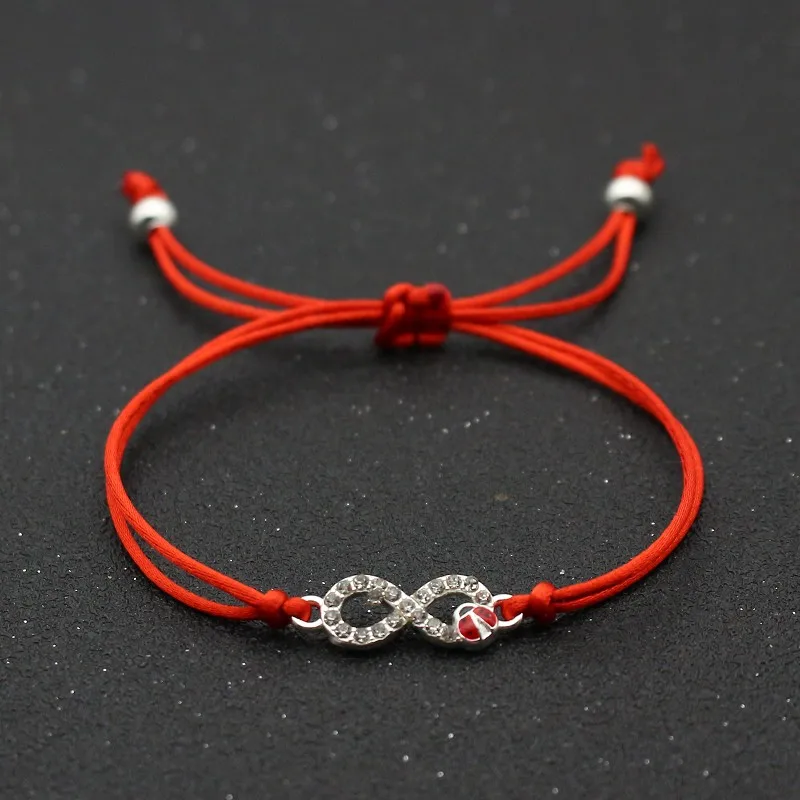 Мозаика Кристалл счастливый цифровой 8 Бесконечность Браслеты для женщин