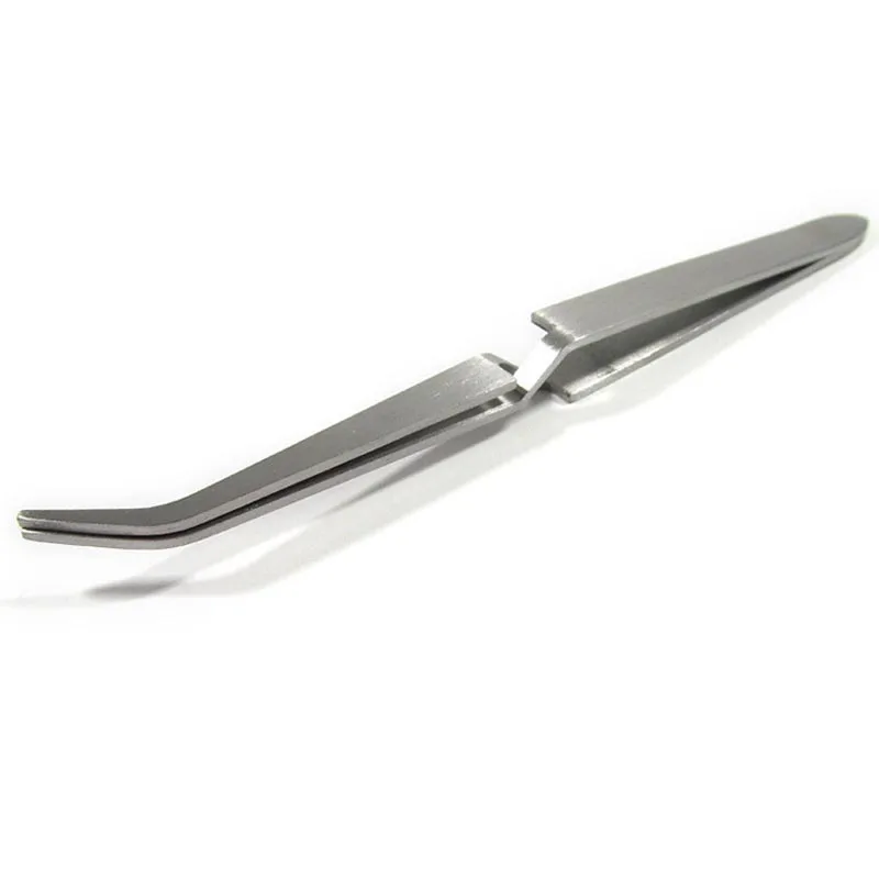 Stainless Steel Cross Action Tweezers Nail Styling Clip Manicure Nail Art Tools Shaping Tweezer Acrylic UV Gel Curve Fixed Pinch