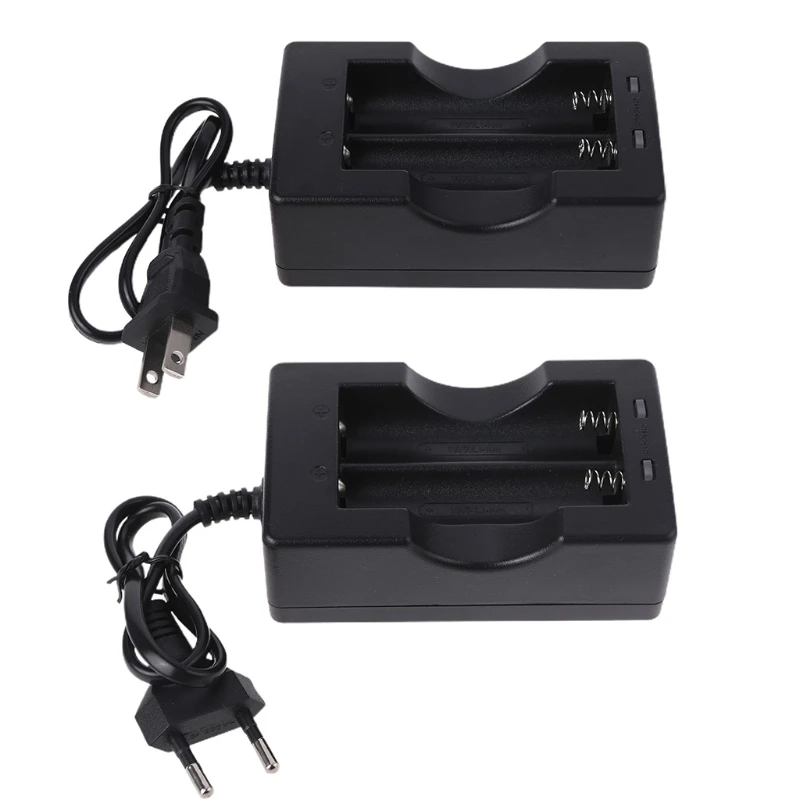 

EU/US Plug Dual Slot 18650 Battery Charger Lithium Battery Charger for Flashlight Batteries 18650 Charger