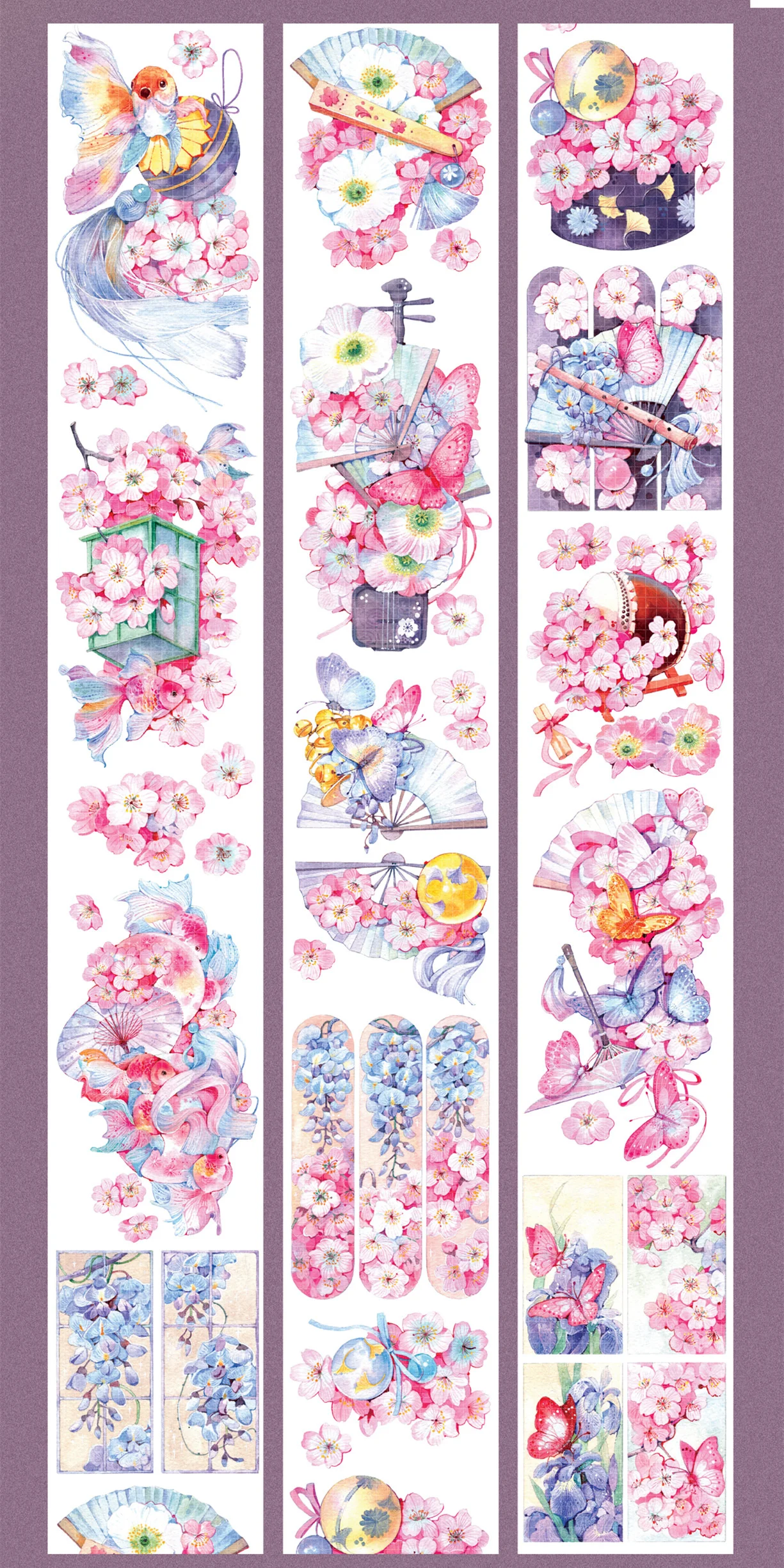 

1 Loop Washi Tape Kawaii Sakura Paper Pet 130cm School Supplies