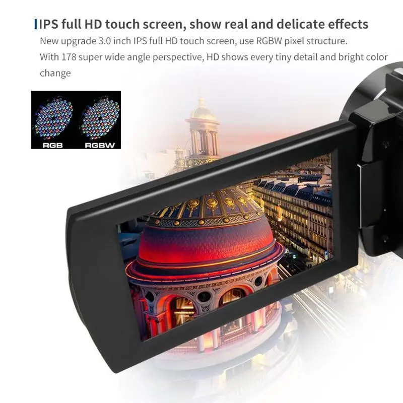 professional digital cameras 4k full hd camcorder night vision wifi mic 3 0 inch touch screen video camera support external lens free global shipping