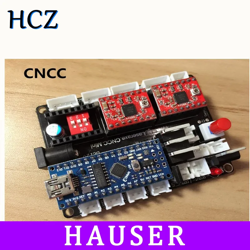 HCZ DIY настольная лазерная гравировальная машина маркировочная резная 3 оси микро