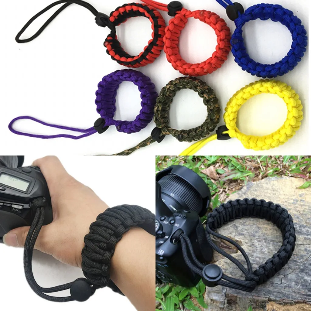 

Nylon Adjustable Camera Wrist Strap Strong Camera Wrist Lanyard Strap Grip Weave Cord For Para Cord DSLR