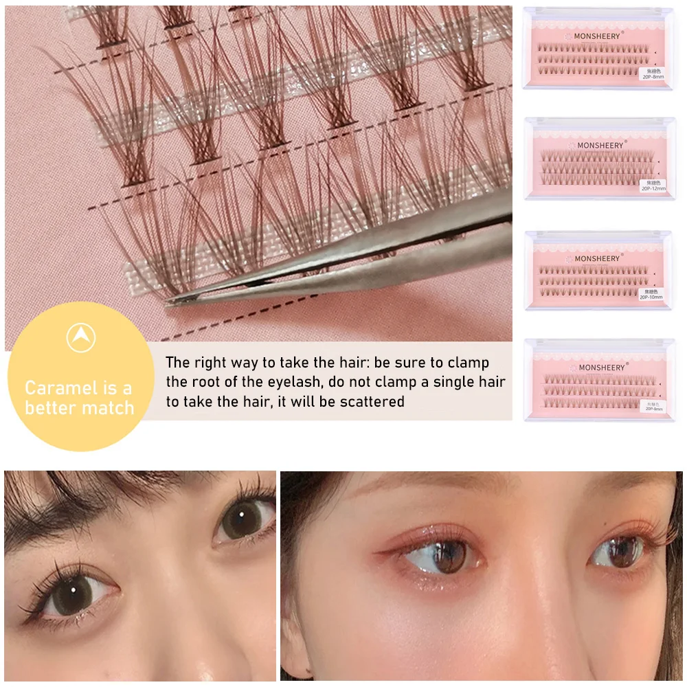 

HOT Fiber Bushy Grafting Makeup Tools Eye Makeup Eyelash Extension False Eyelashes