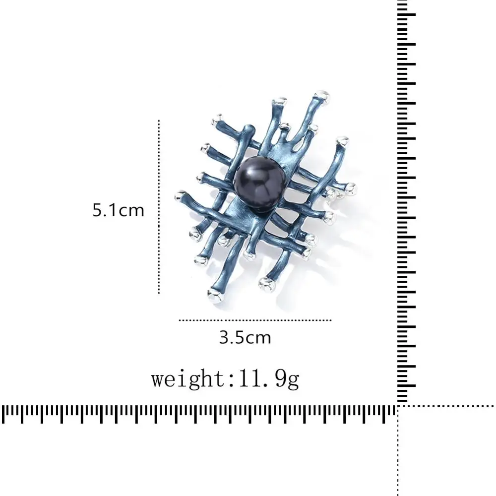 Винтажные геометрические броши булавки для женщин Модный эмалевый жемчуга