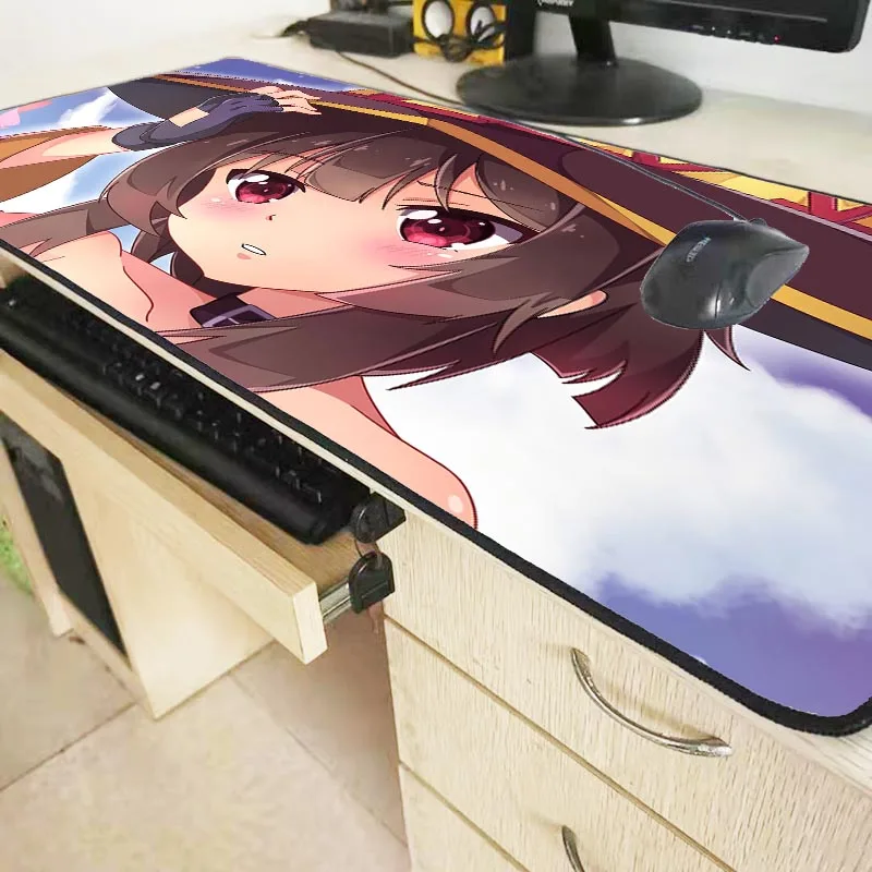 Большой коврик для мыши Mairuige Anime Konosuba Megumin игровой противоскользящий из