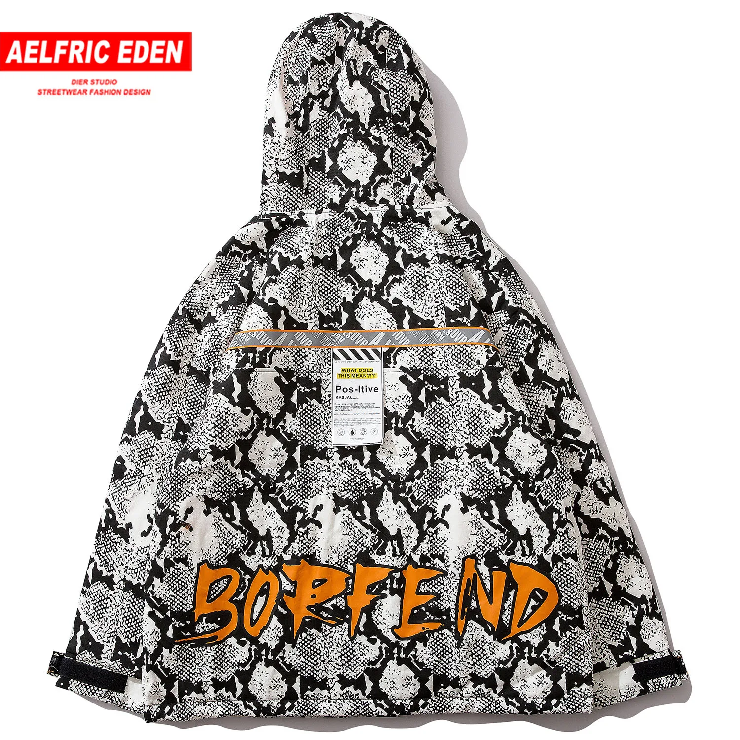 Мужская парка с капюшоном Aelfric Eden Повседневная утепленная куртка в стиле хип-хоп