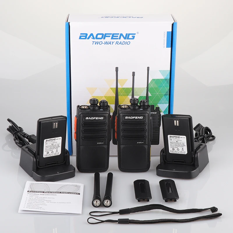 2Pcs BaoFeng BF-888S Plus Walkie Dual Band Talkie 16CH Clearer Voice & longer range Updated with USB Charging two way radio 2022