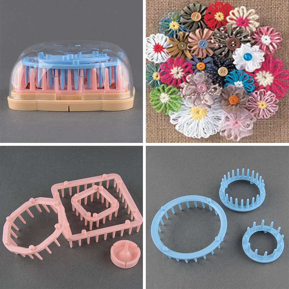 6 размеров инструмент для вязания вязаный цветочный узор кисточки ткацкий станок