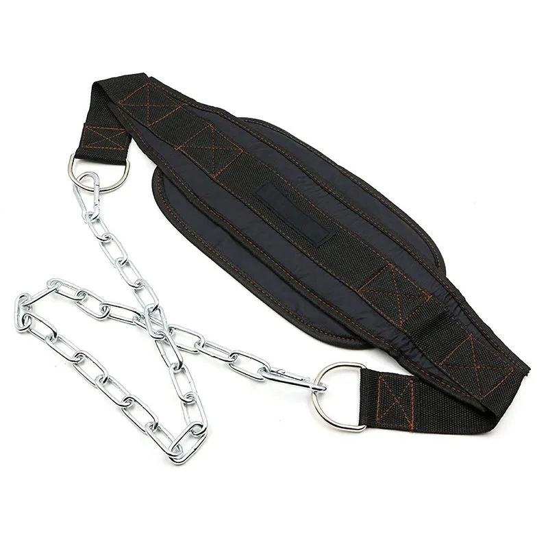 Black Тяжелая подъемная стойка для отжиманий с цепью Crossfit Pull Up Belt для силового лифтинга фитнеса бодибилдинга силовой тренировки тренажерного зала оборудования - Цвет: Black