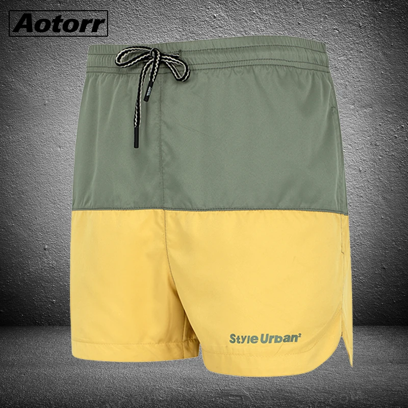 

Бриджи с пэчворком, мужские повседневные спортивные шорты для бега, мужские пляжные шорты 4XL в японском стиле из полиэстера, 2021