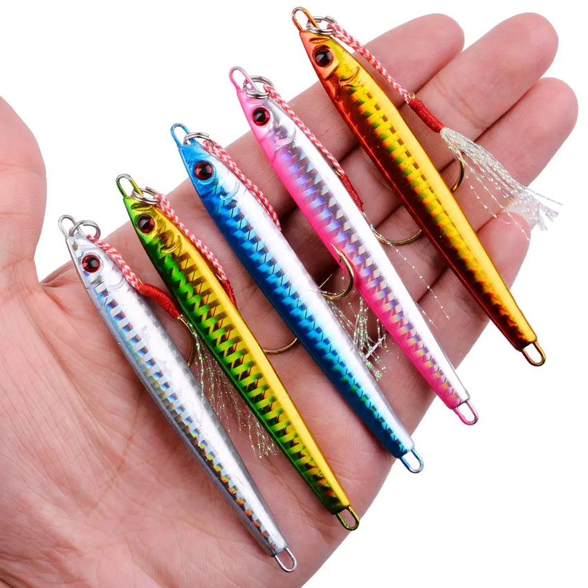 1 шт. металлическая литая рыболовная приманка джиг ложка 25 г/30 г/40 г крючки для