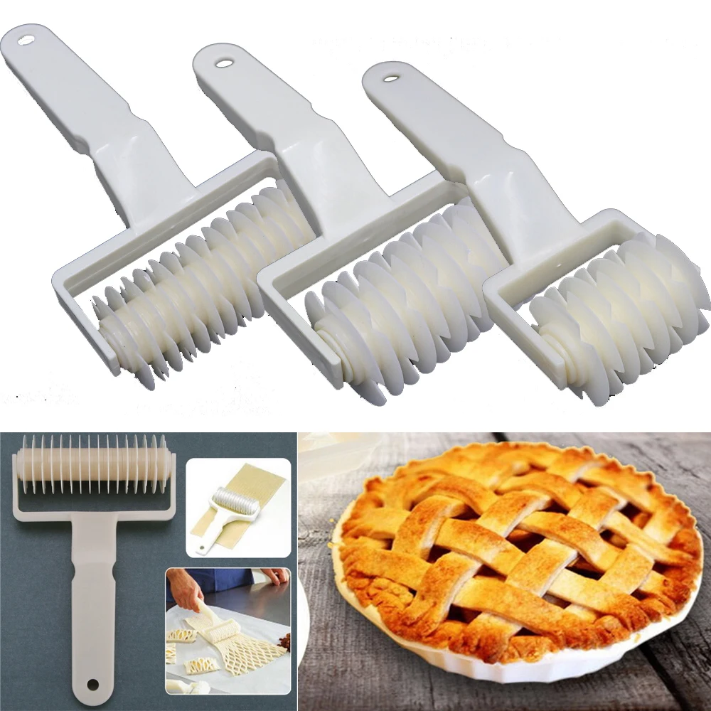 S/L ролик для теста нож пирога пиццы печенья резак выпечки пластиковый рельефный