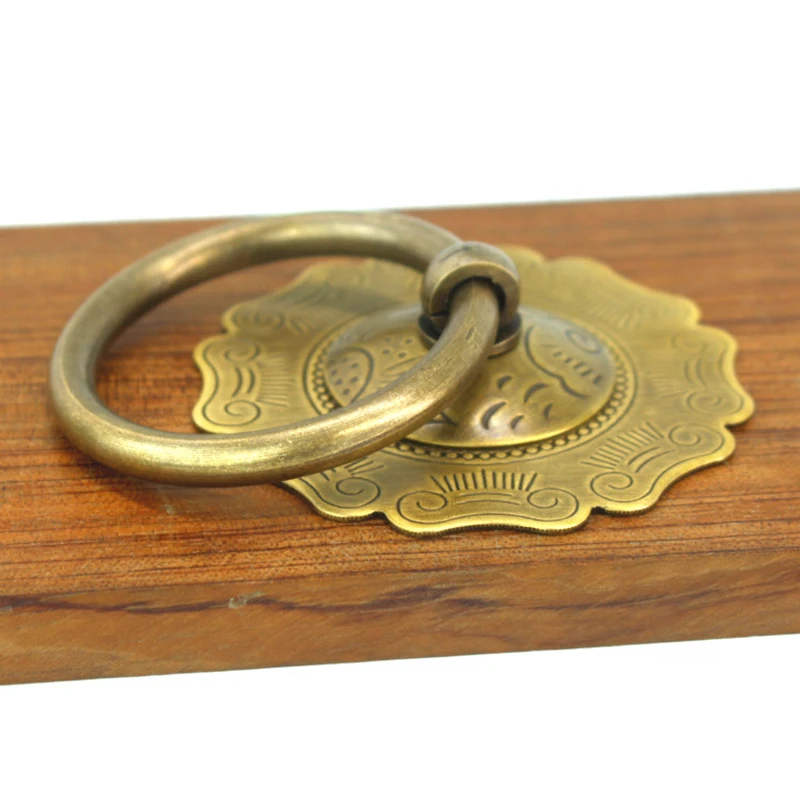 Китайская антикварная круглая ручка выдвижного ящика 6 см шкафчик дверь для