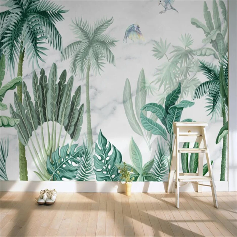 beibehang Custom Wallpaper Mural European Retro Nostalgic Hand Painted Rainforest Castle Basho Background papel de parede | Обустройство